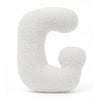 MeowBaby Buchstaben-Kissen Bearly - creme/weiß