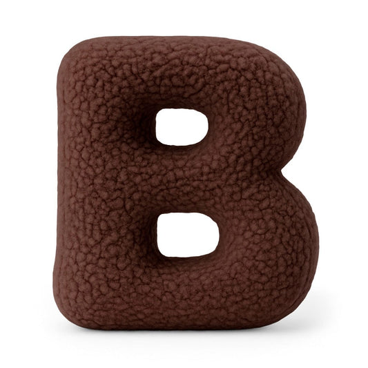 MeowBaby Buchstaben-Kissen Bearly - chocolate