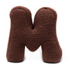 MeowBaby Buchstaben-Kissen Bearly - chocolate