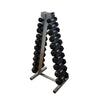 Ergonomisches Chrom Kurzhantel Set inklusive Chrom Hantel Pyramide