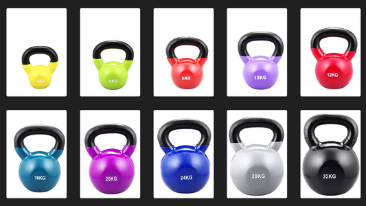 Komplettes Kettlebell Vinyl Set (4kg-32kg)